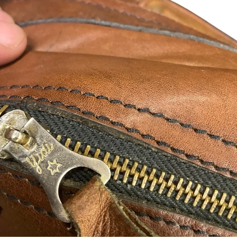 👜 Vintage Brown Leather‎ Crossbody Bag 🧳 Distressed Satchel Messenger Bag
